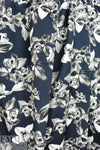 'lino print orchid' stretch cotton twill 1 yard