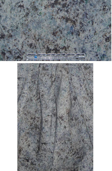 NY designer mottled gray splatter stretch cotton twill