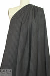 famous designer virgin wool twill stripe - black coffee 2.125 yd