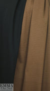 Italian double-sided cotton knit - nutmeg/black