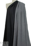 Italian reversible 2-ply knit - black/charcoal 1.5 yds
