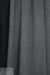 Italian reversible 2-ply knit - black/charcoal 1.875 yd