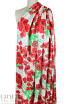 Emanue1 Ungaro haute couture viscose - poppy flowers 1.5 yds