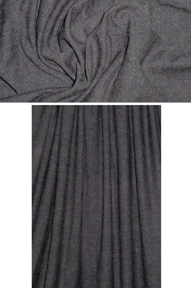 NY designer drapey soft black sweater knit 2.125 yds