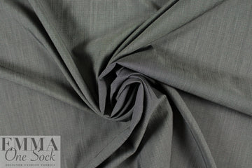 Va1entino virgin wool woven selvage suiting - gunmetal 1.375 yds