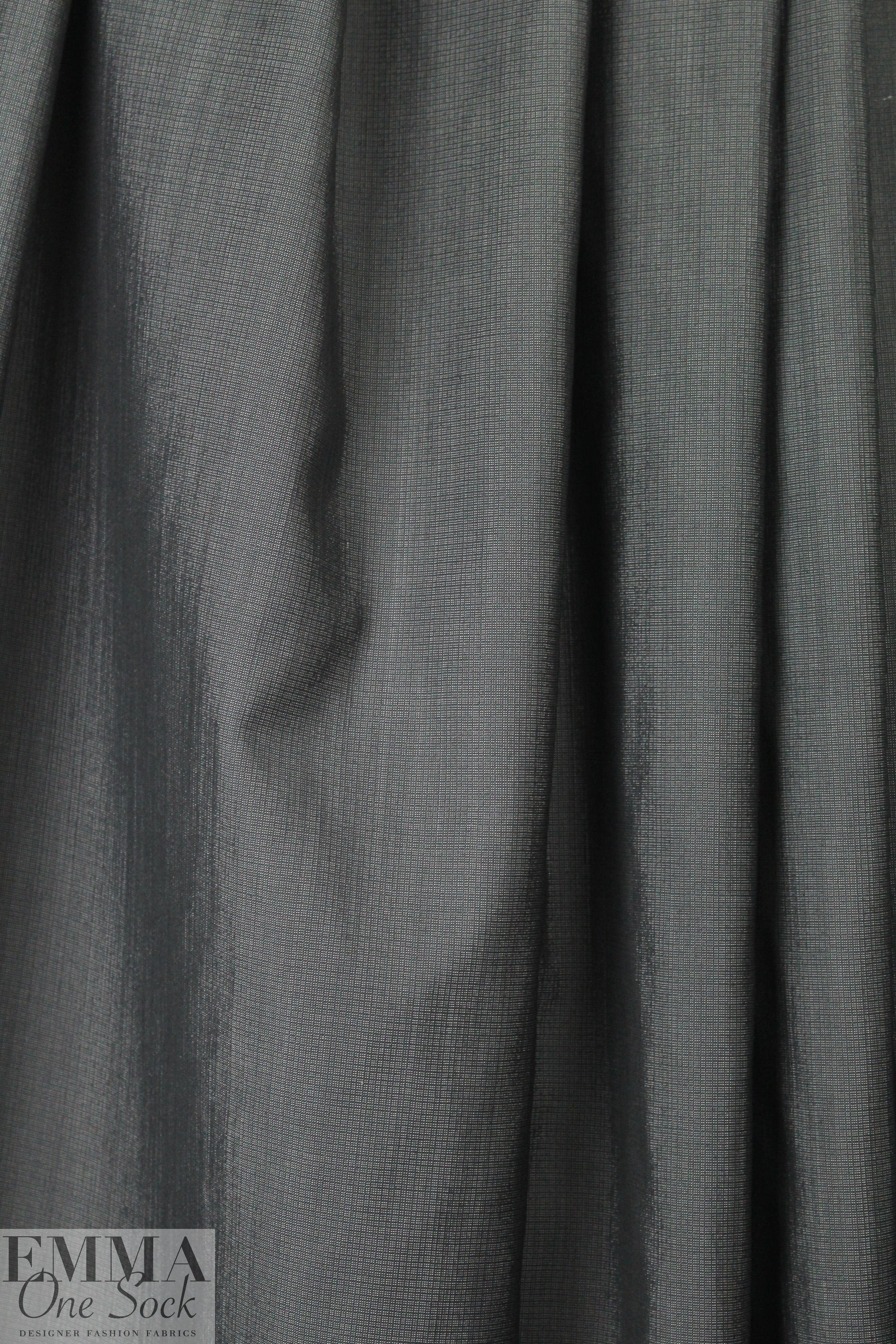 Va1entino virgin wool woven selvage suiting - gunmetal 1.5 yd