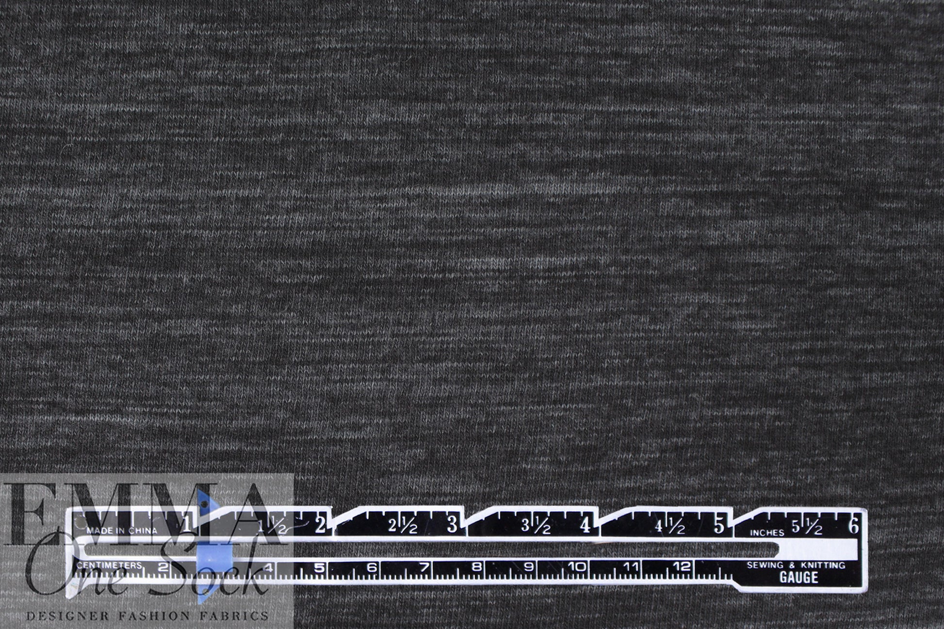 CA designer variegated sweatery jersey knit - gunmetal .5 yds