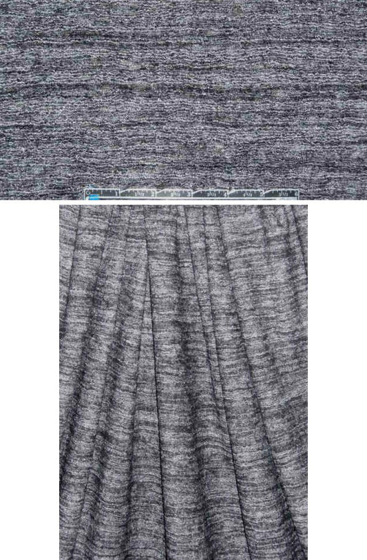 viscose/wool variegated sweater knit - black/white