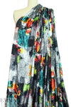 painterly abstract flowers stretch velvet
