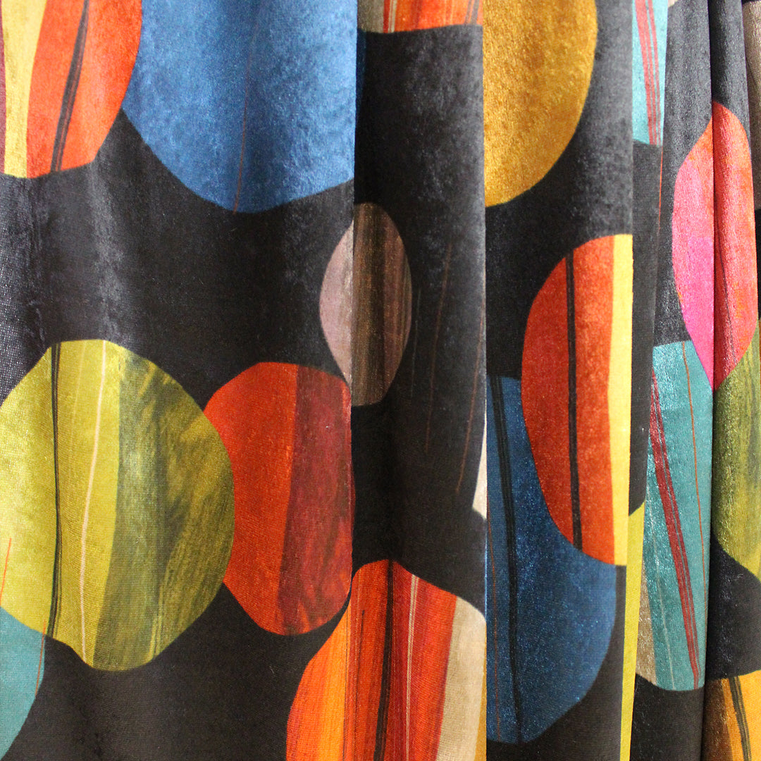 French 'floating colors' design stretch velvet knit .875 yds