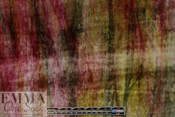 French lush viscose/silk velvet - autumn tie dye