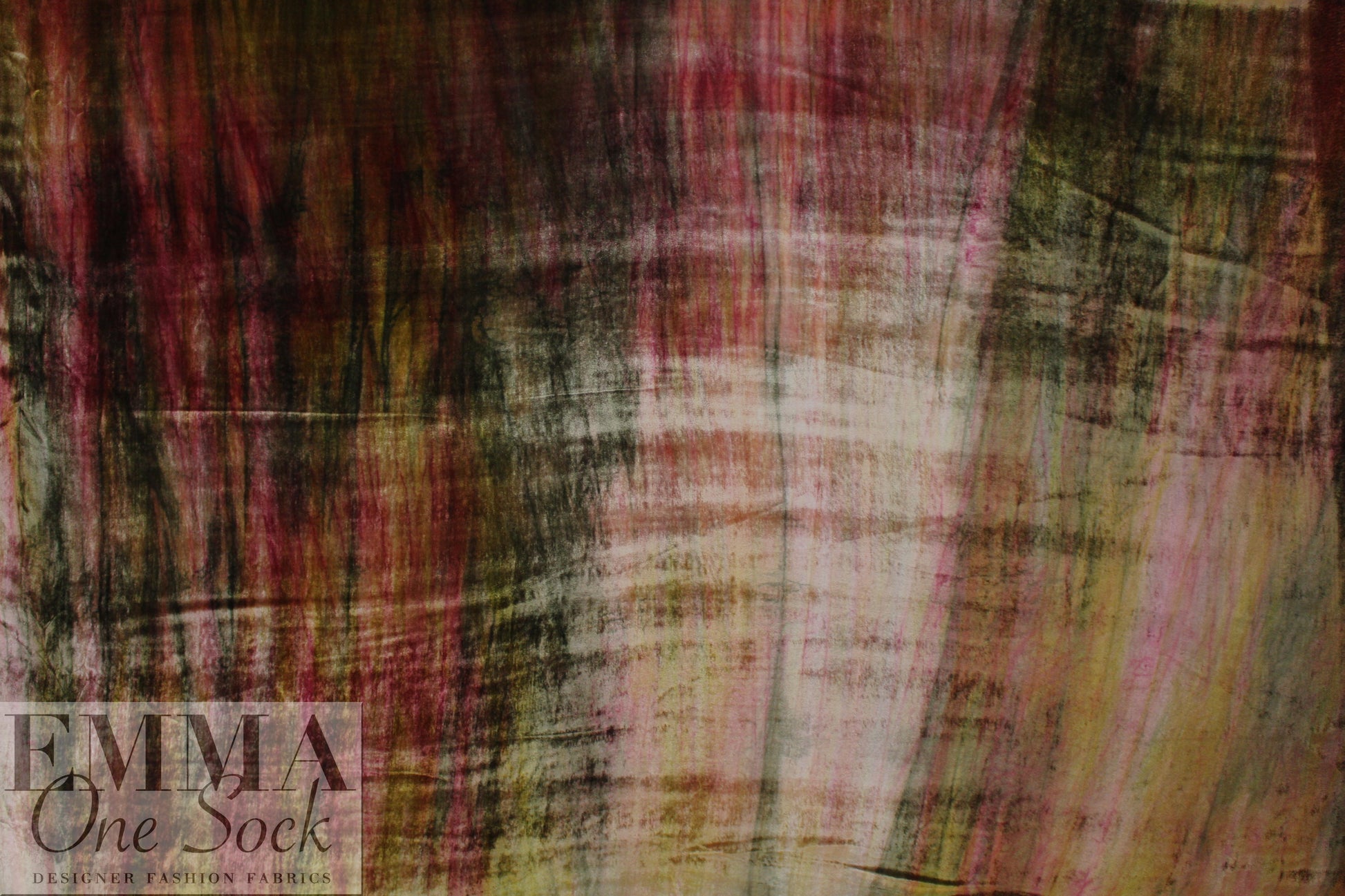 French lush viscose/silk velvet - autumn tie dye