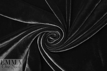 lush rayon/silk velvet - jet black 1.25 yds