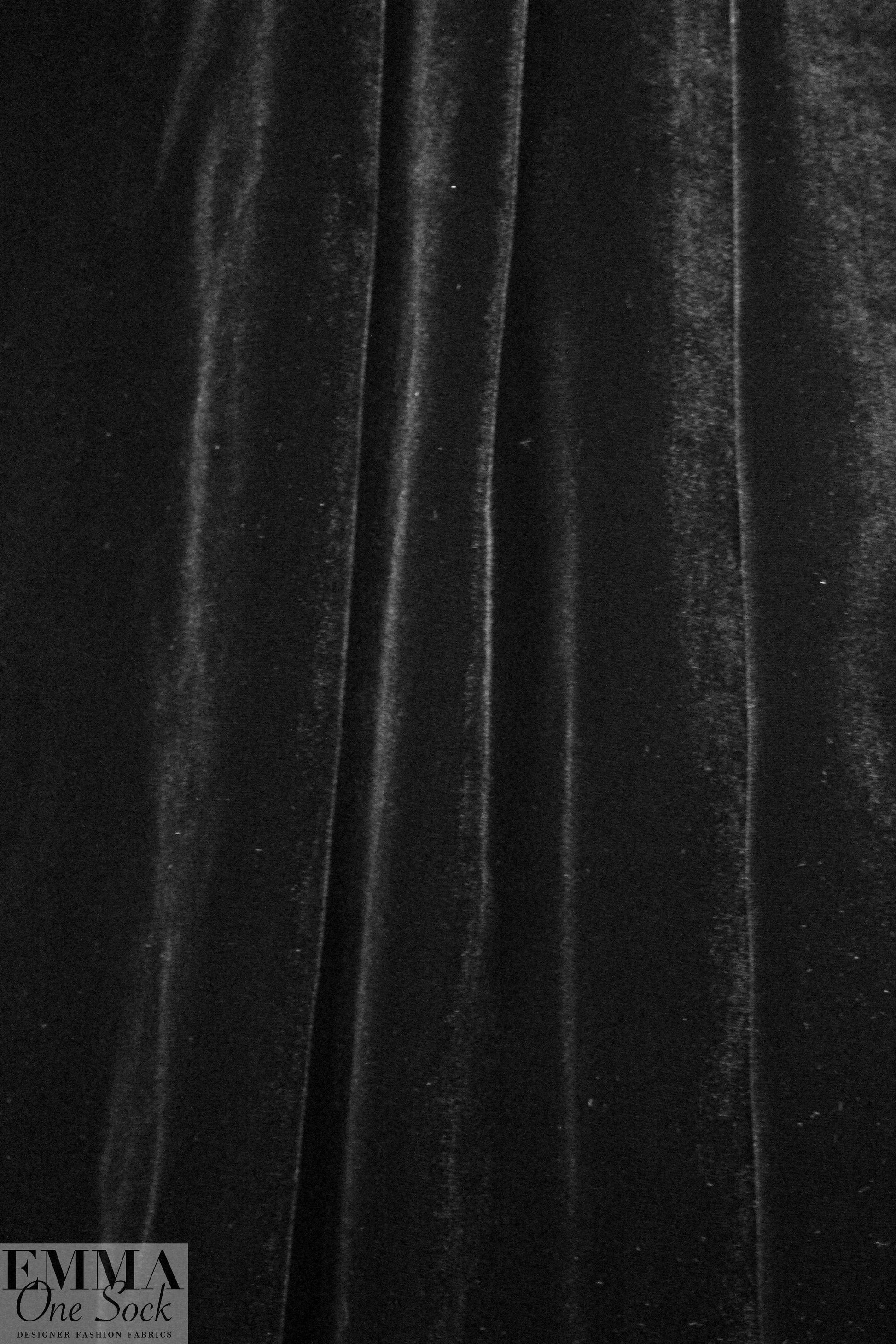 lush rayon/silk velvet - jet black