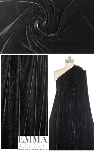 Ra1ph Lauren drapey rayon/silk velvet - black