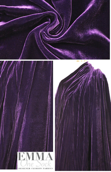 lush rayon/silk velvet - heliotrope 1.75 yds