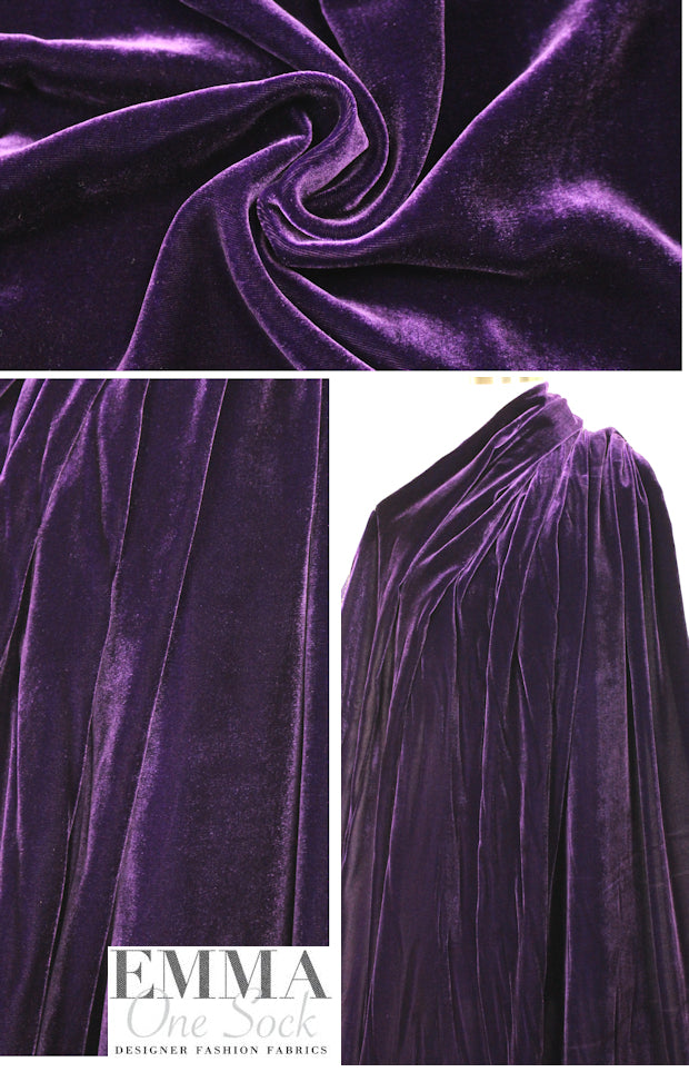 lush rayon/silk velvet - heliotrope 1 yard