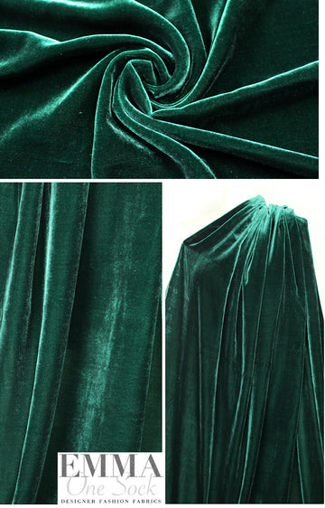 lush rayon/silk velvet - hunter 1 yard