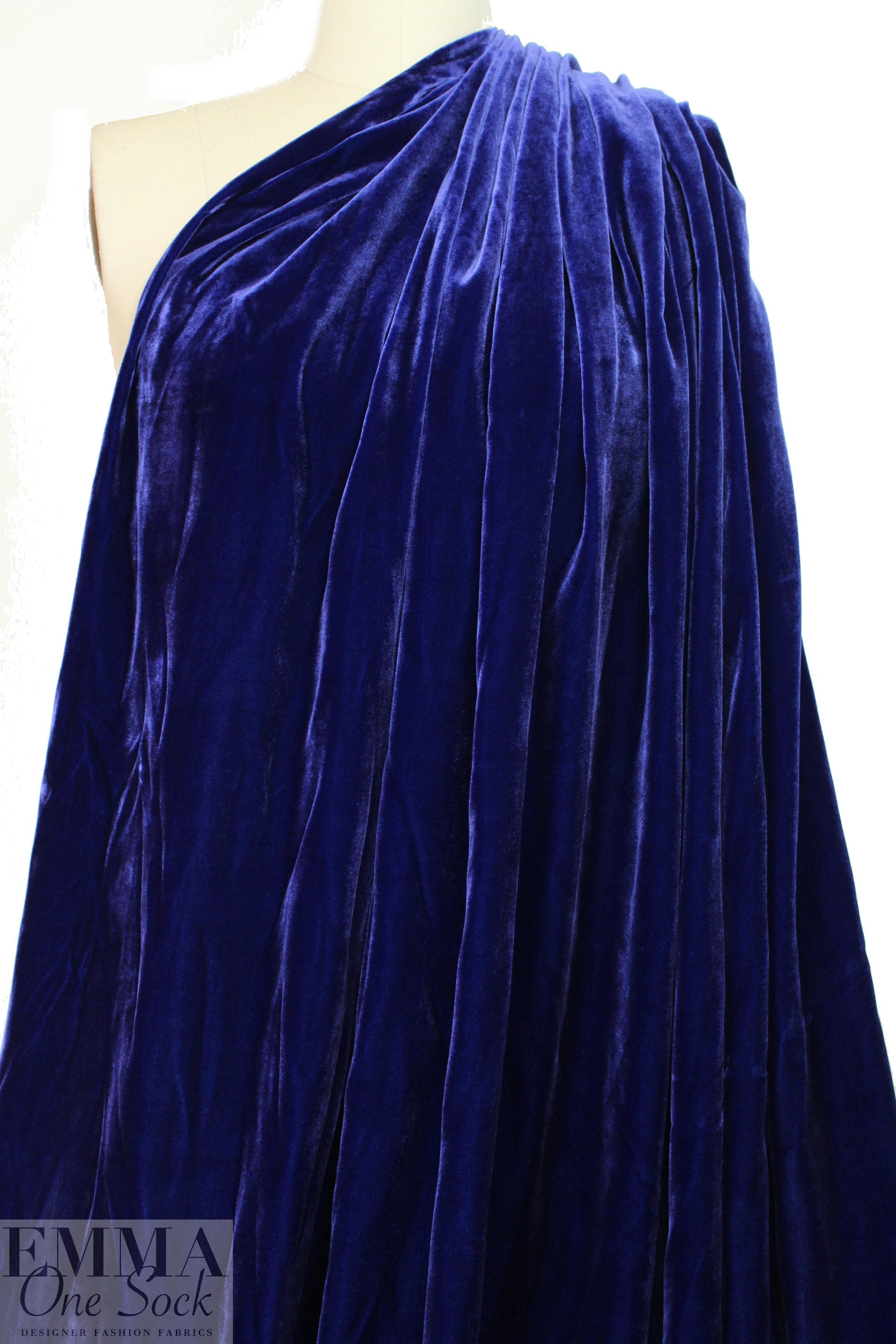 lush rayon/silk velvet - regal royal blue 2.25 yd