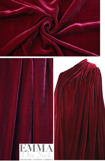 lush rayon/silk velvet - venetian red