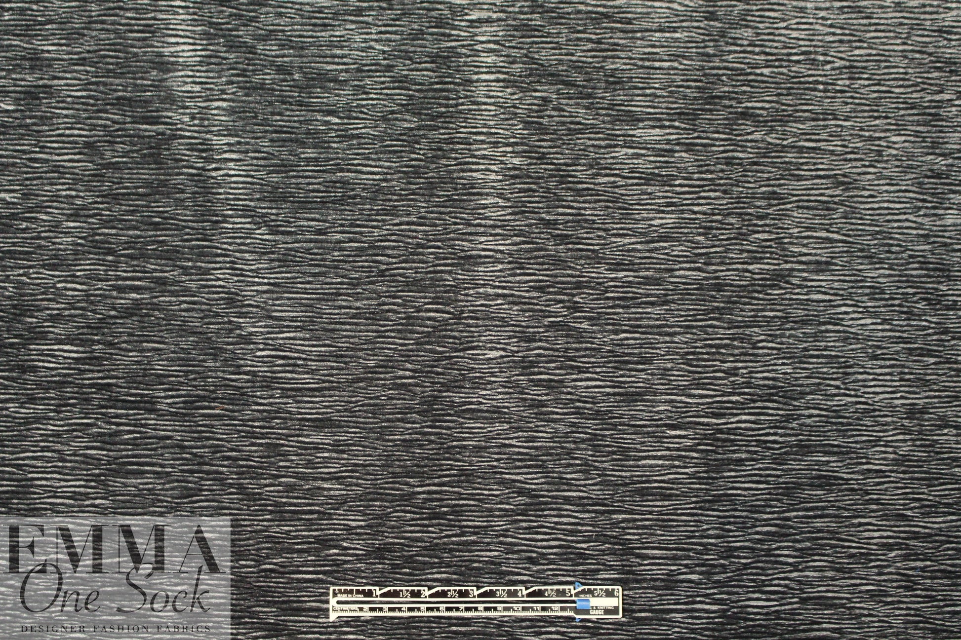 CA designer pewter velvet accordion plisse' 1.625 yd