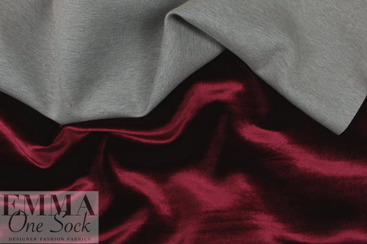 Vict0ria Hayes velvet 'scuba' double cloth - claret