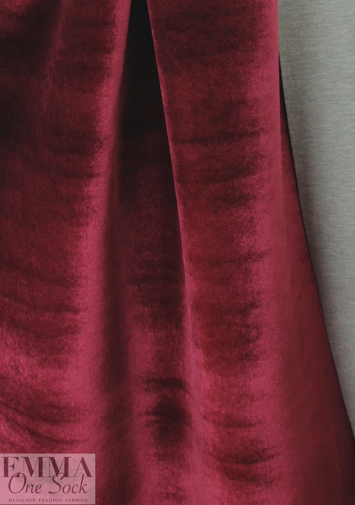 Vict0ria Hayes velvet 'scuba' double cloth - claret 2 yds