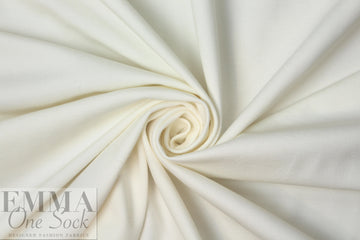 4-way stretch rayon blend ponte - cream 1 yard