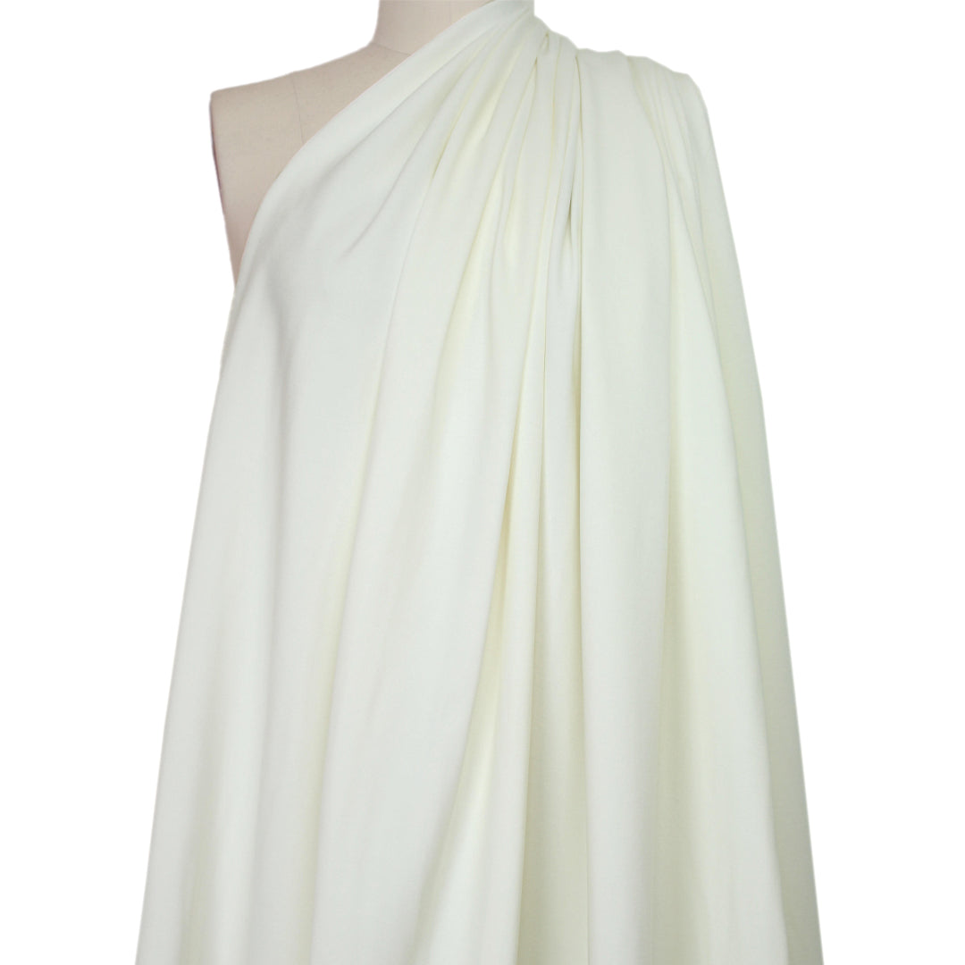4-way stretch rayon blend ponte - cream 1.75 yds