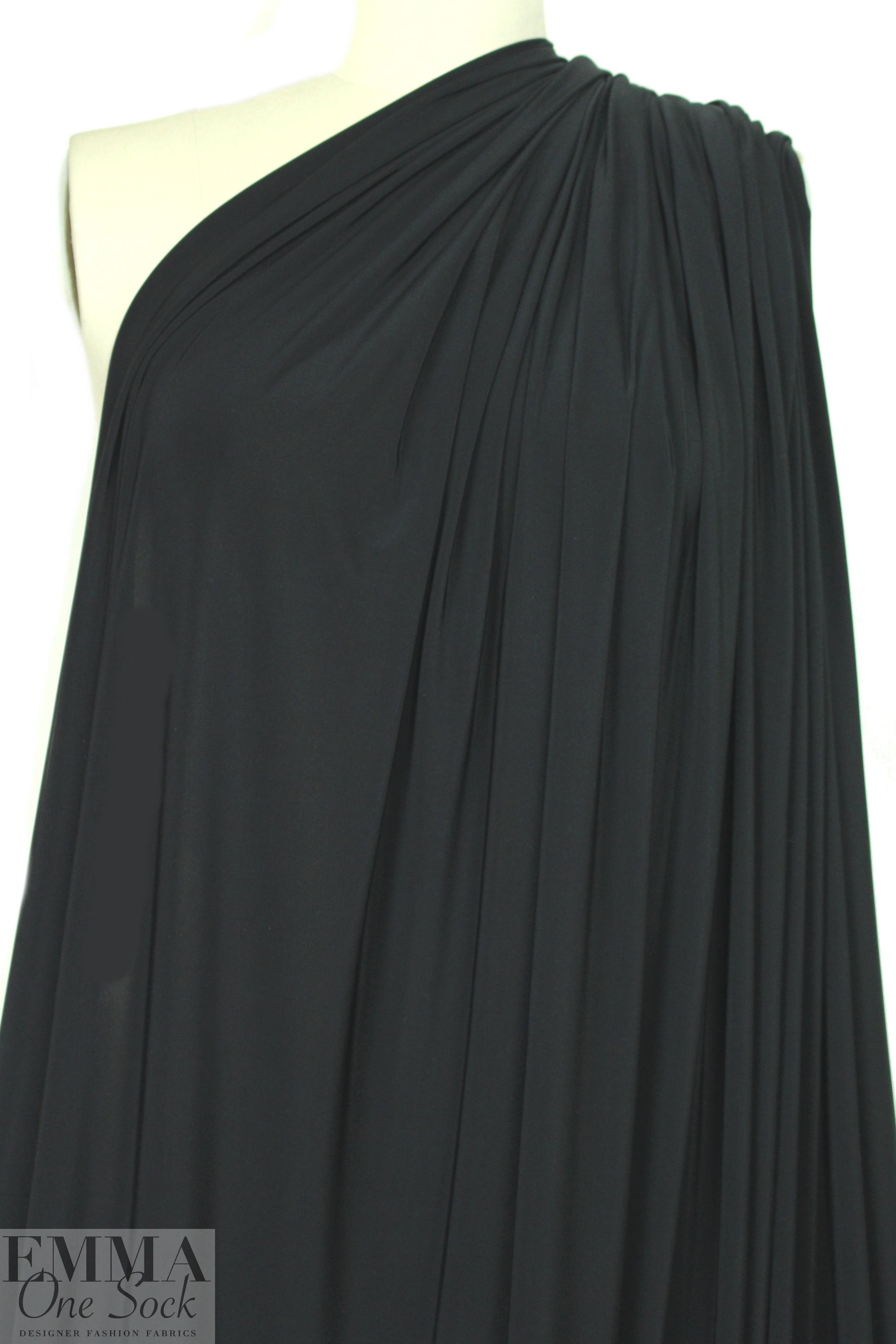venezia 4-way jersey lining- black 1.875 yds
