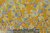 'flower child' cotton/rayon voile woven - mustard .75 yds