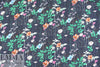 'wildflowers' cotton/rayon voile woven - navy 1.5 yd