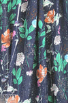 'wildflowers' cotton/rayon voile woven - navy