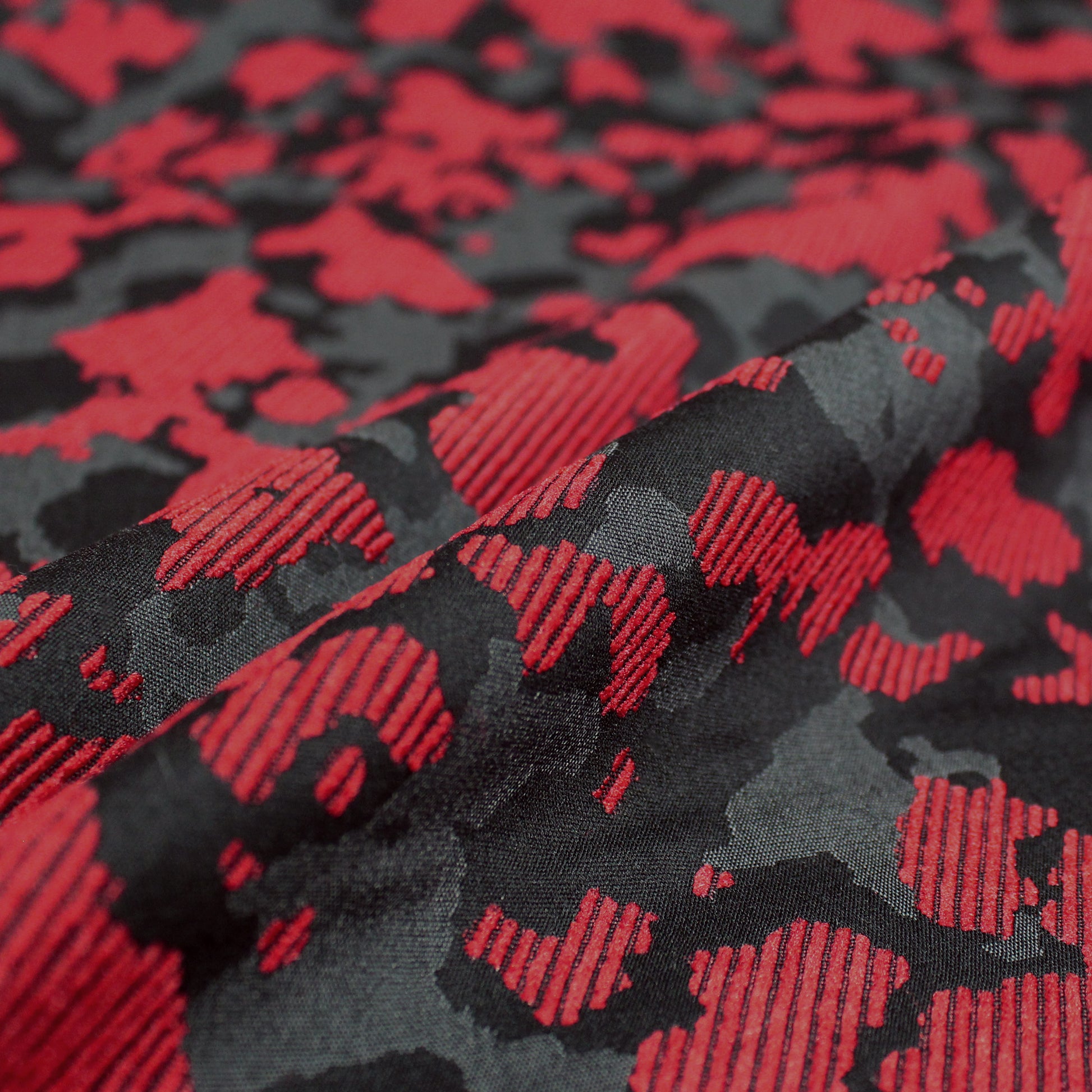 Ver$ace stretch jacquard suiting - red/black