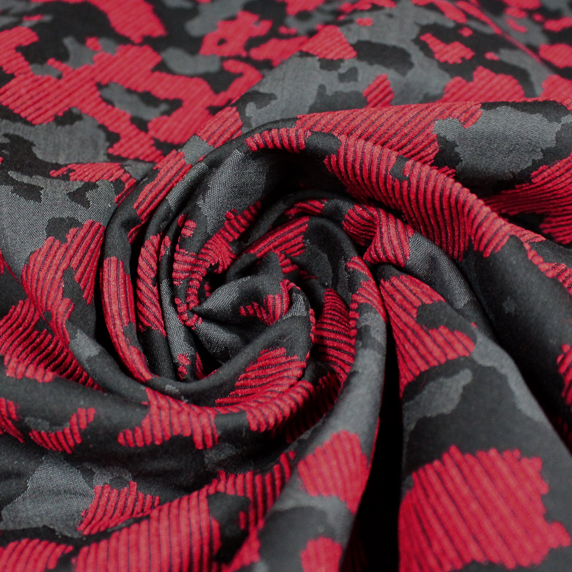 Ver$ace stretch jacquard suiting - red/black