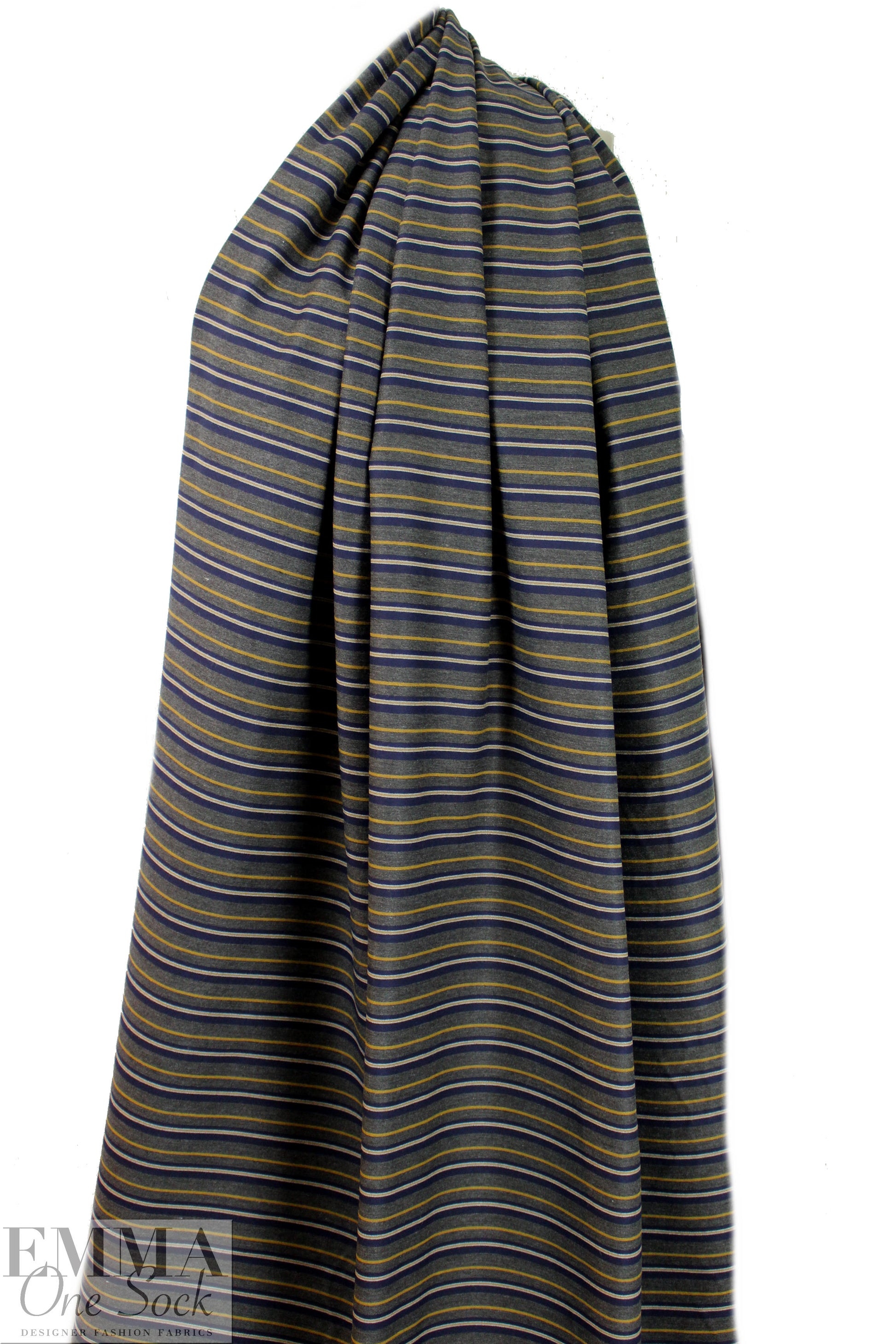 Italian 'RPL' brushed vertical stretch stripe woven