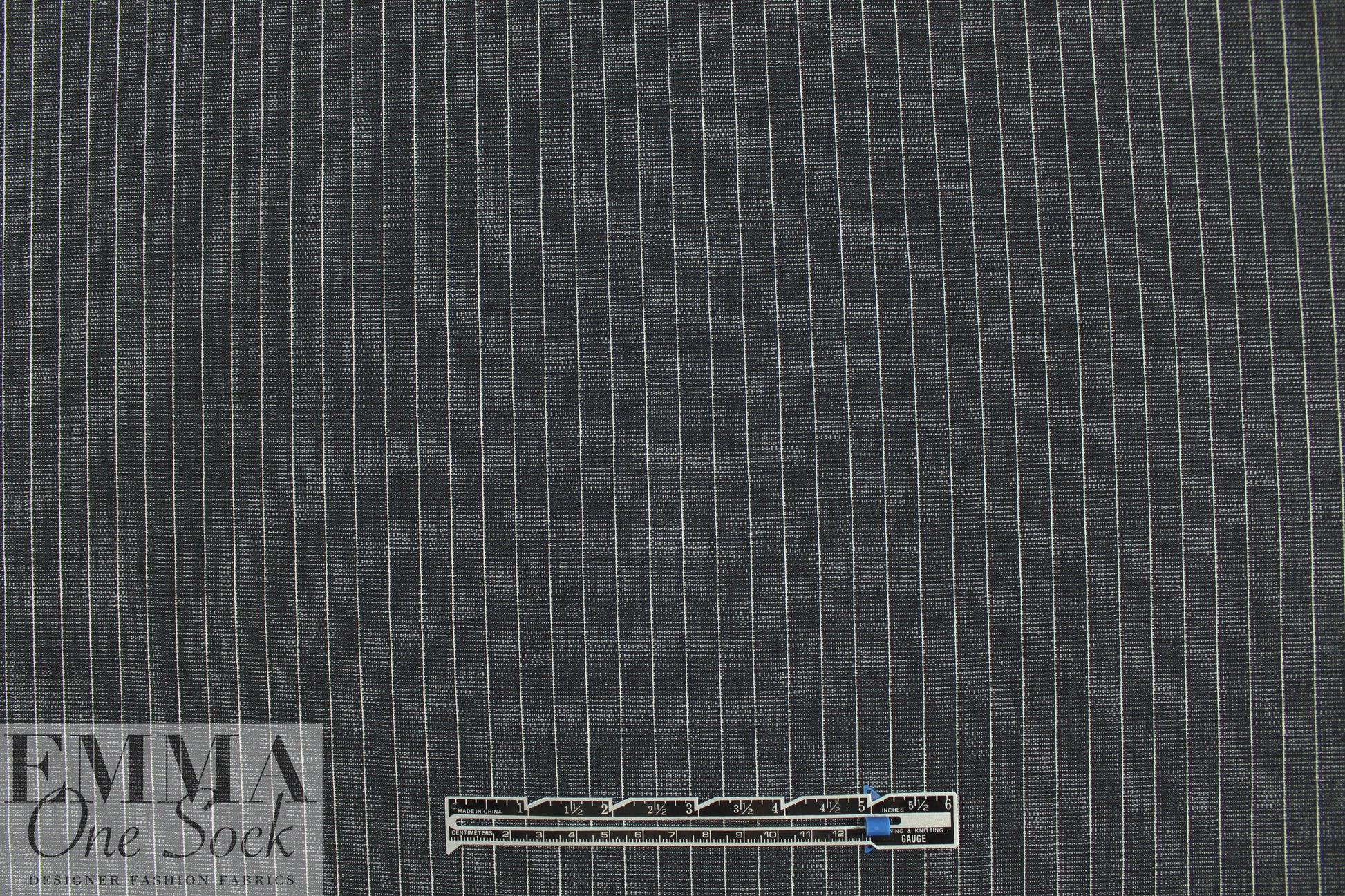 NY designer tweedy pinstripe vertical stretch 3 yd
