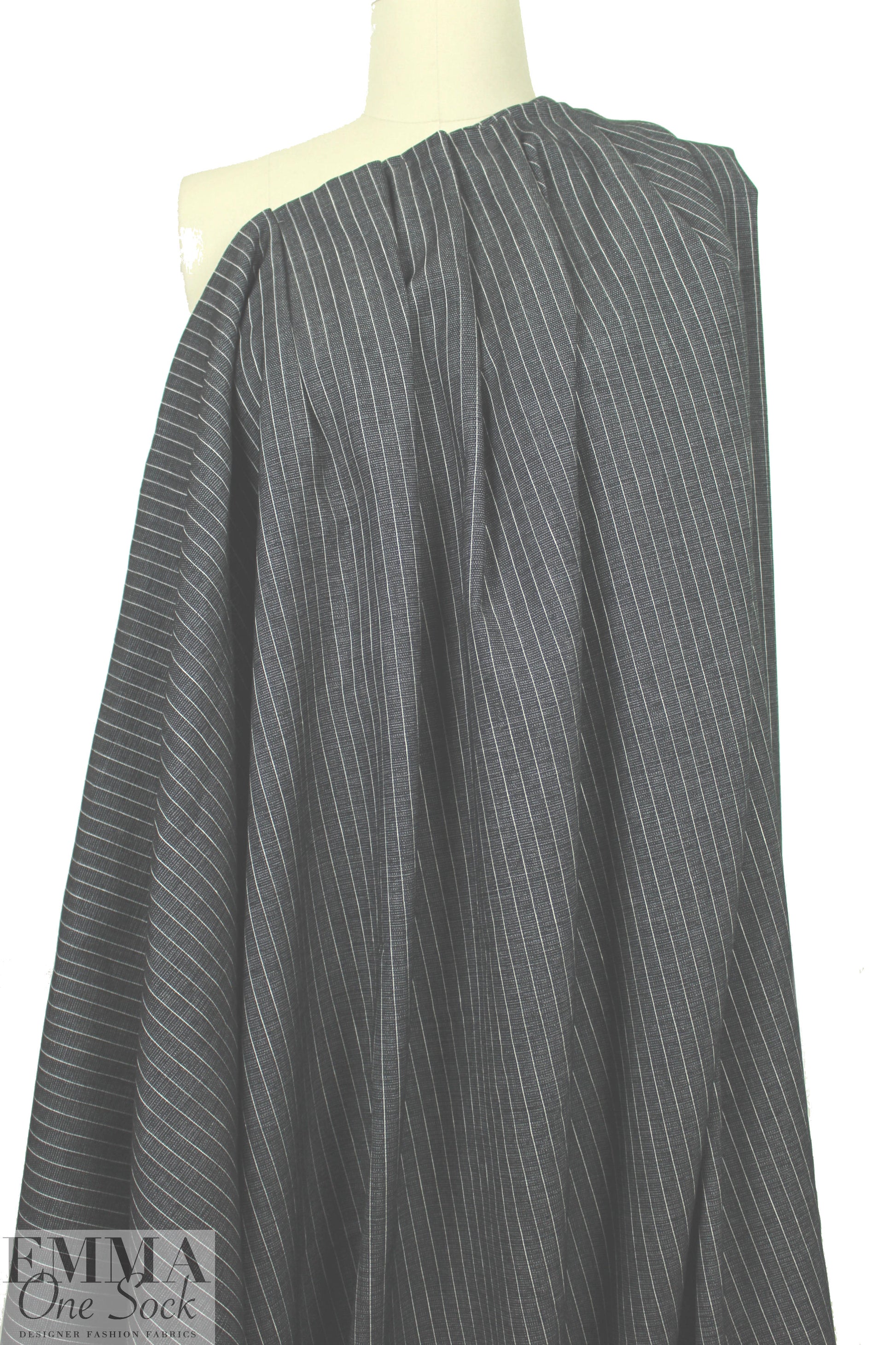 NY designer tweedy pinstripe vertical stretch 3 yd