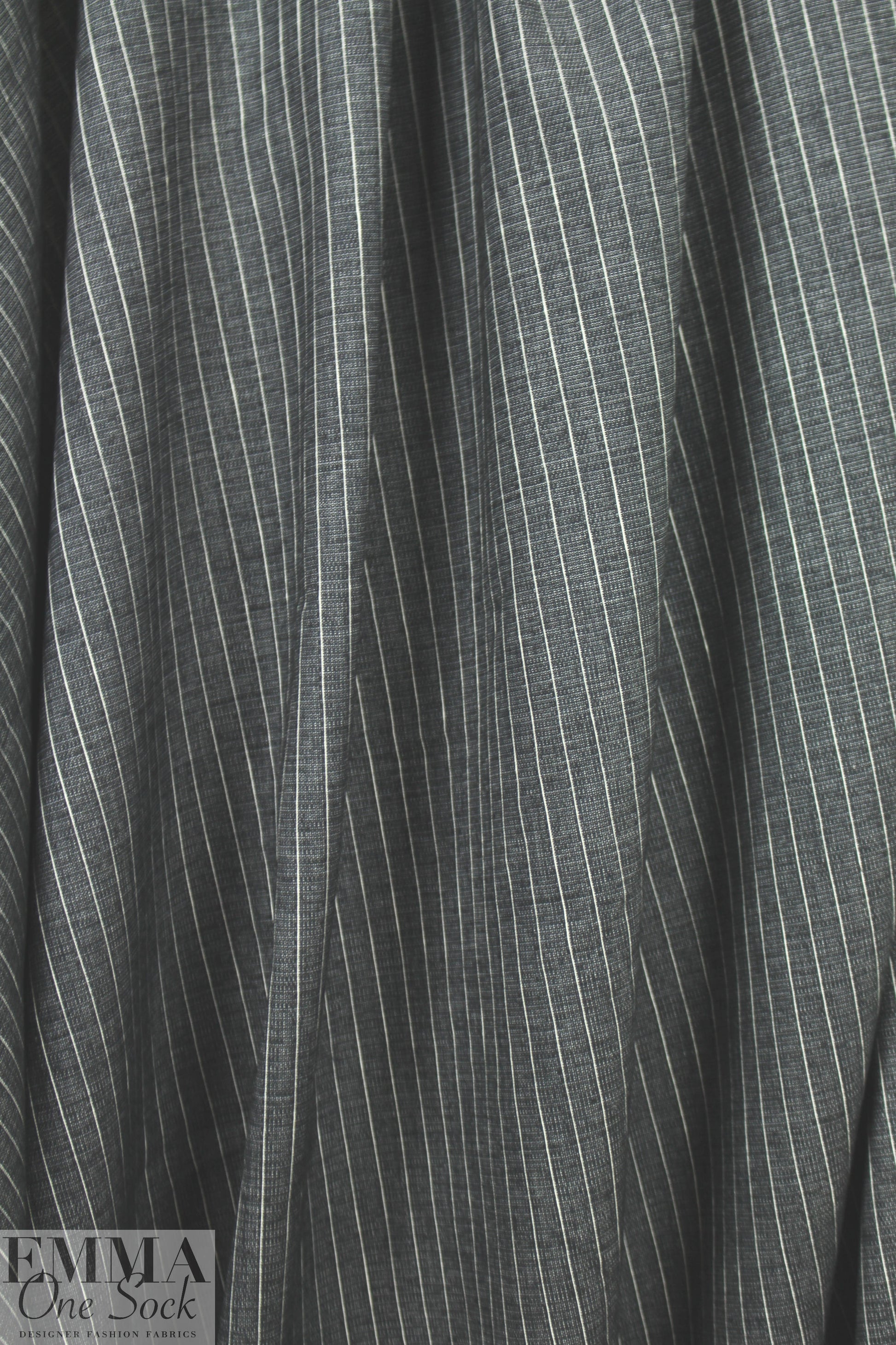 NY designer tweedy pinstripe vertical stretch 3 yd