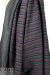 Italian vertical stretch denim striped woven .875 yds
