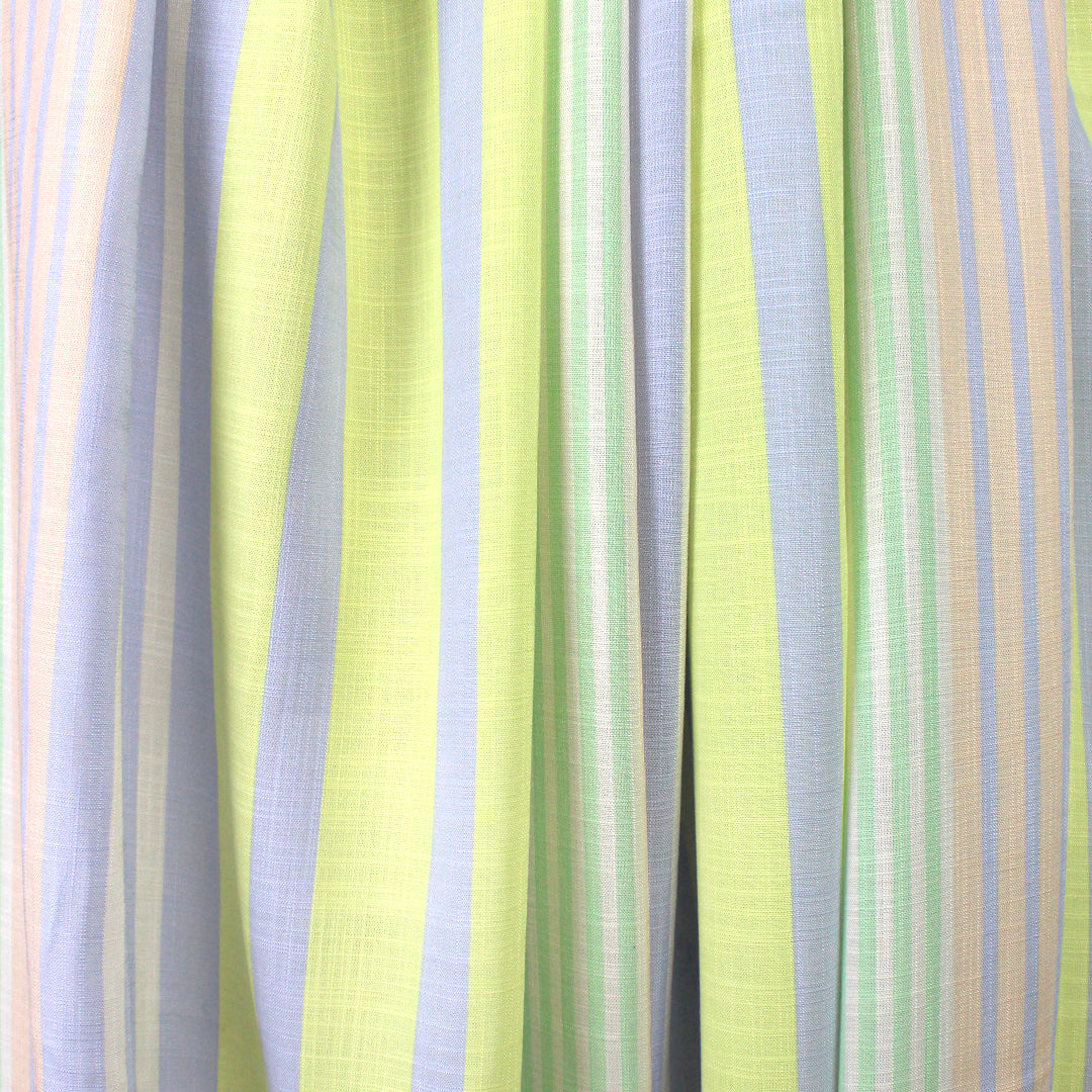 Italian pastel stripe linen-look viscose woven 1.875 yd
