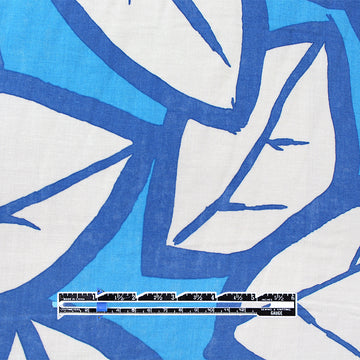 Ch1oe 'leaves on blue' viscose/linen woven 1.75 yd