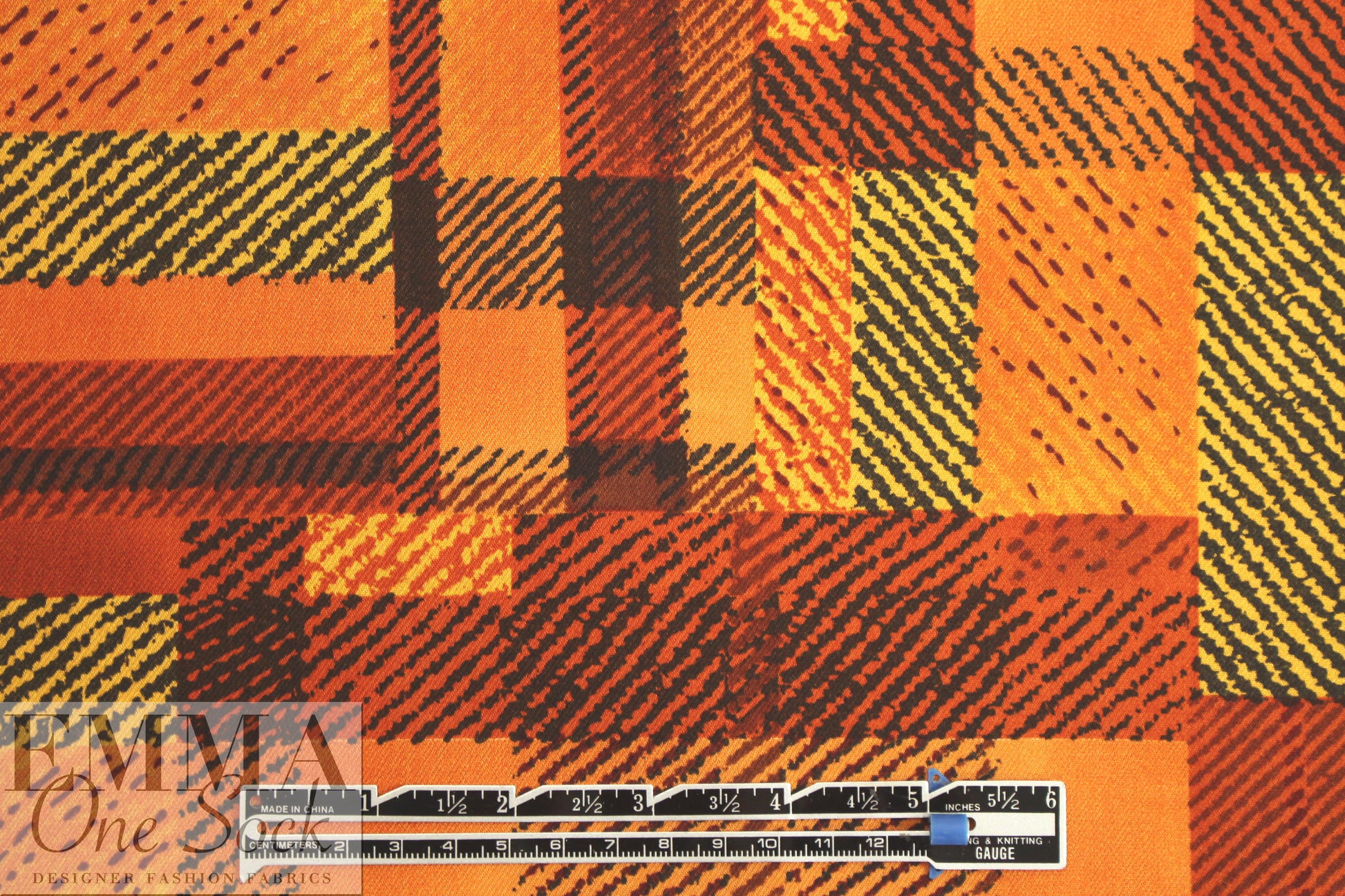 French spicy patchwork drapey viscose woven