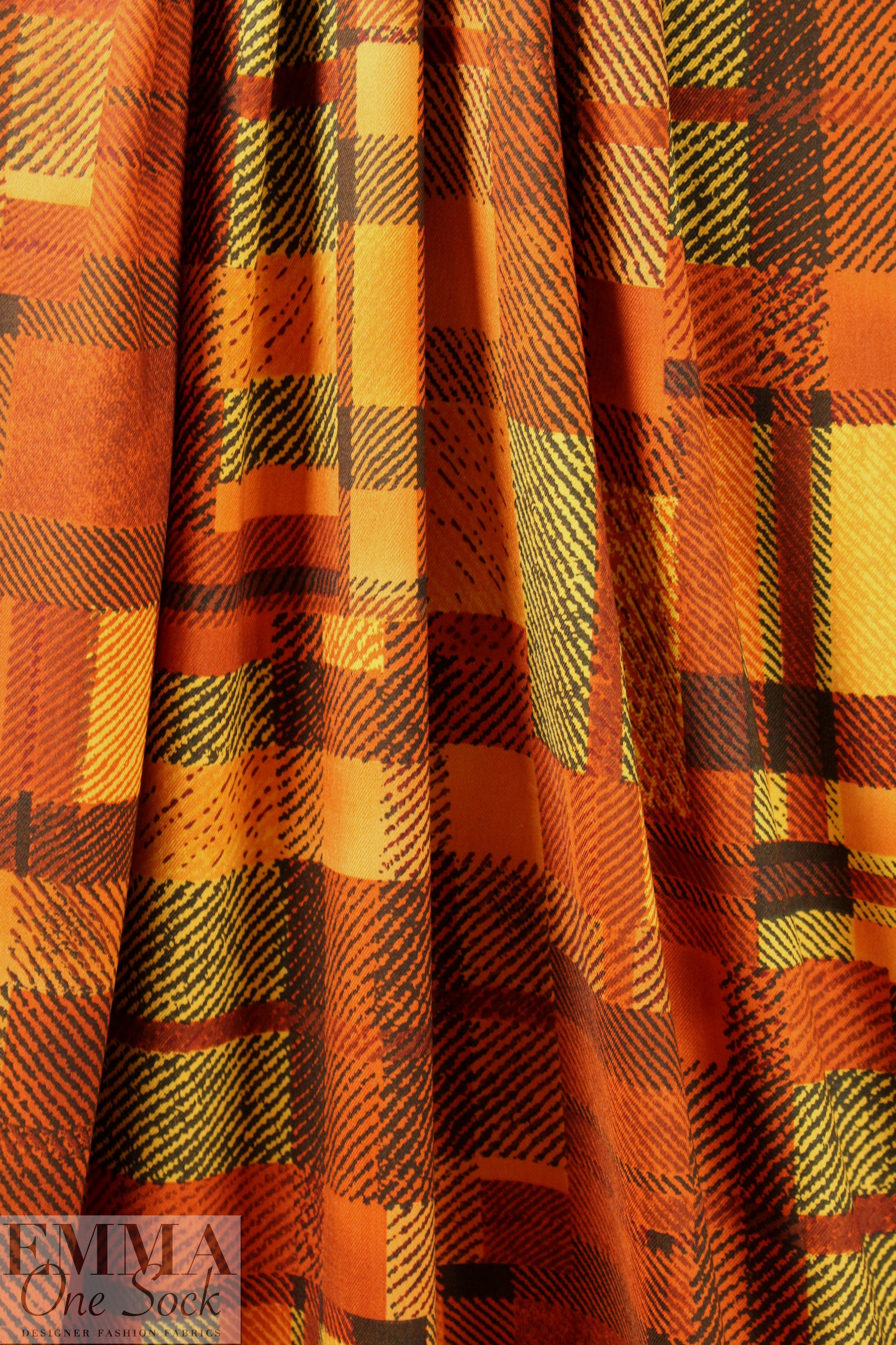 French spicy patchwork drapey viscose woven 1.25 yds
