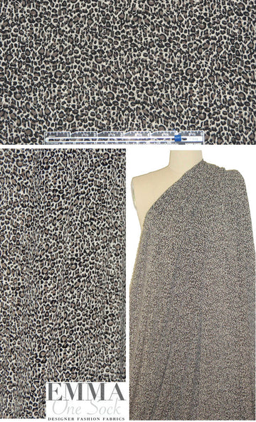 French mini cheetah textured polyester woven