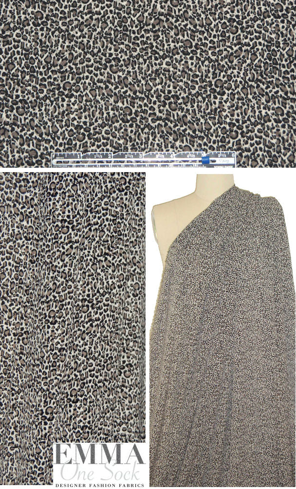 French mini cheetah textured polyester woven 1.5 yd