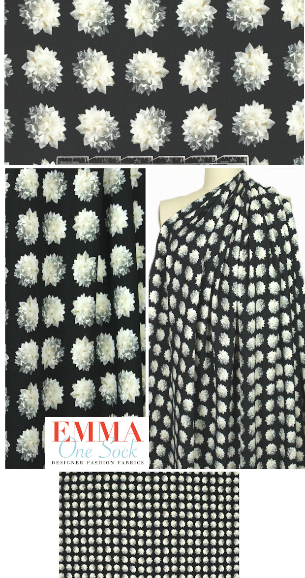 M@x Mara little dahlia display viscose crepe