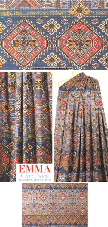 Italian Persian carpet viscose panel woven 2.4 yds