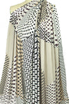 Italian dotty patchwork viscose woven
