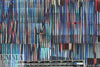 Italian slatted abstract hammered viscose woven
